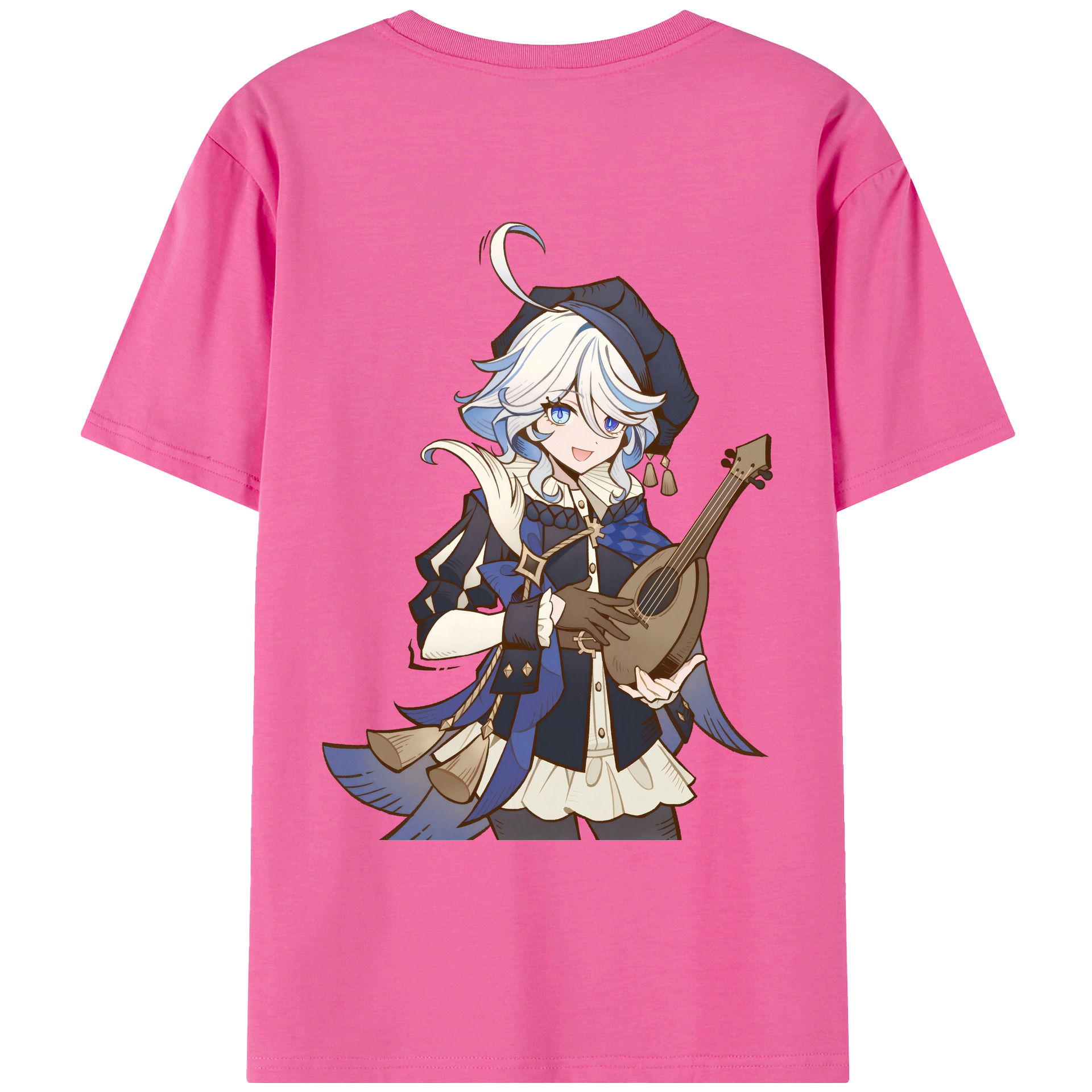 げんし神 フリーナ genshin Furina レディース半袖Tシャツ(バックプリント)